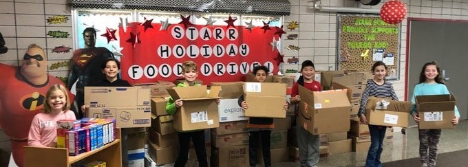 Holiday Food Drive at Starr Elementary